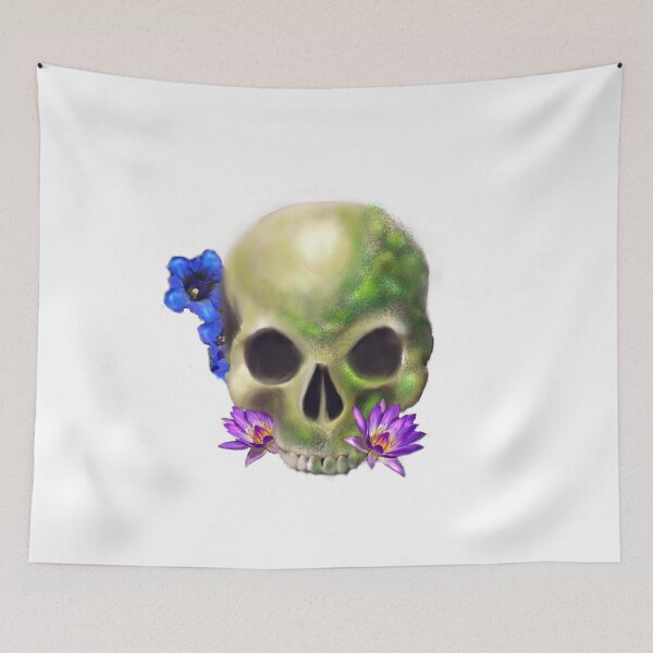 Item preview, skull and flora designed and sold by CDT Art.