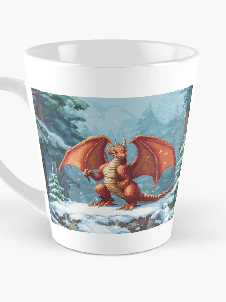 Thumbnail 3 of 4, Coffee Mug, Dragon In 8bit designed and sold by Rtymer.