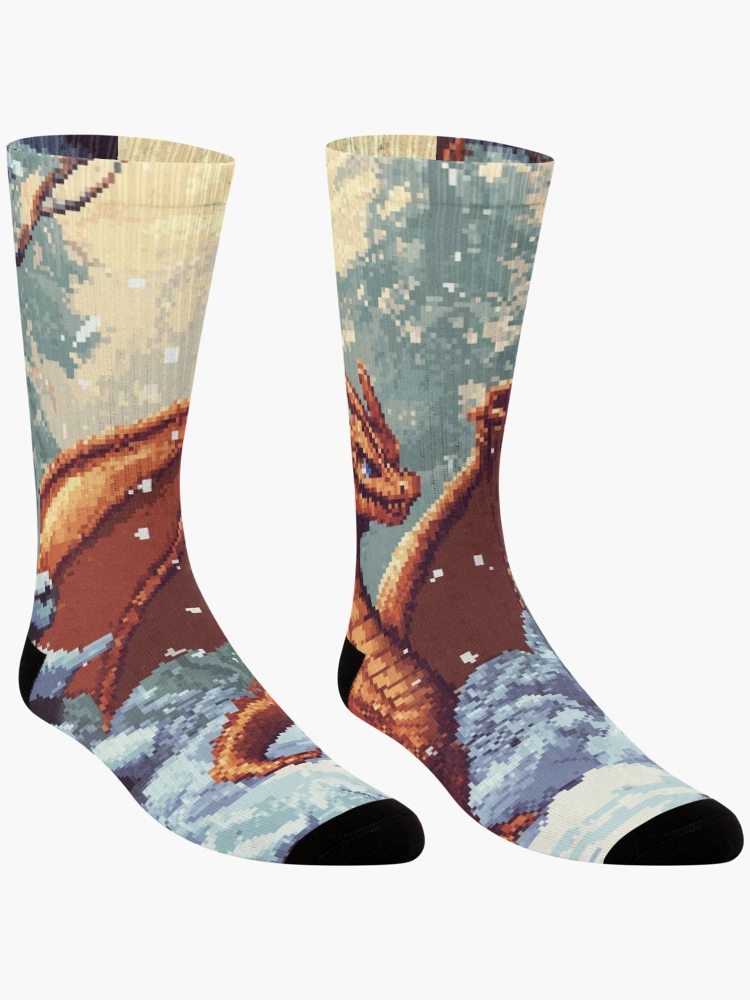 Thumbnail 3 of 5, Socks, Dragon In 8bit designed and sold by Rtymer.