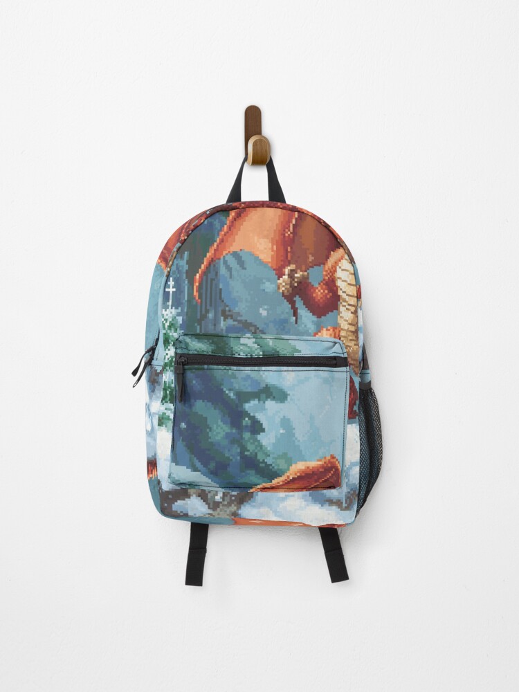 Thumbnail 1 of 3, Backpack, Dragon In 8bit designed and sold by Rtymer.
