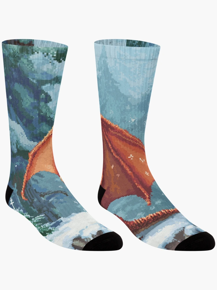 Thumbnail 3 of 5, Socks, Dragon In 8bit designed and sold by Rtymer.