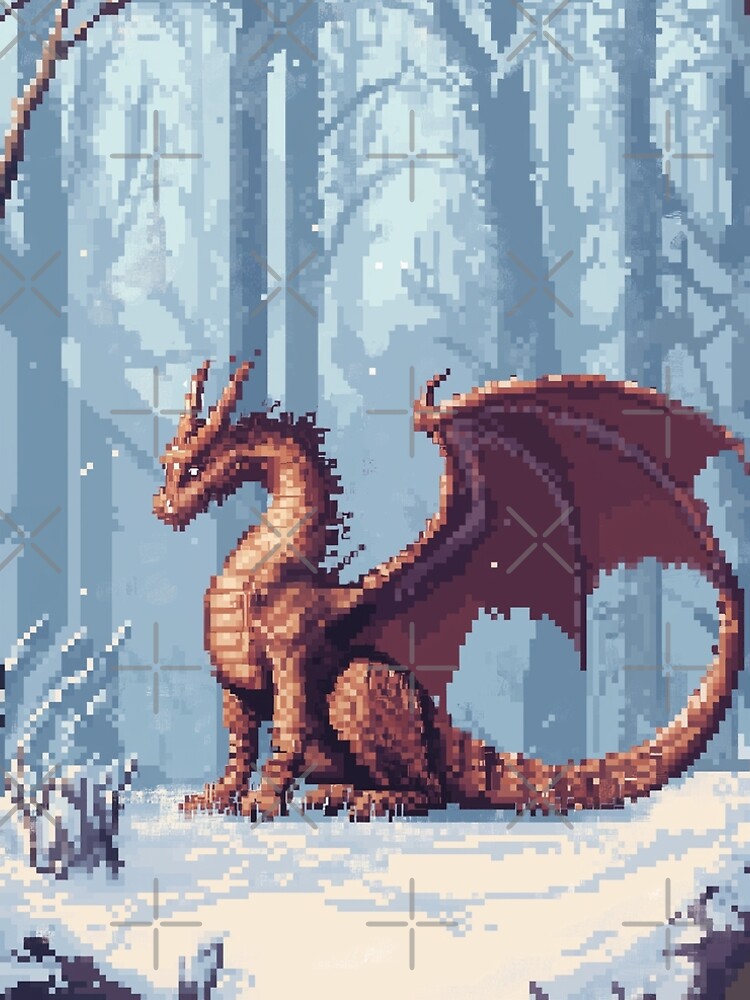 Thumbnail 5 of 5, A-Line Dress, Dragon In 8bit designed and sold by Rtymer.