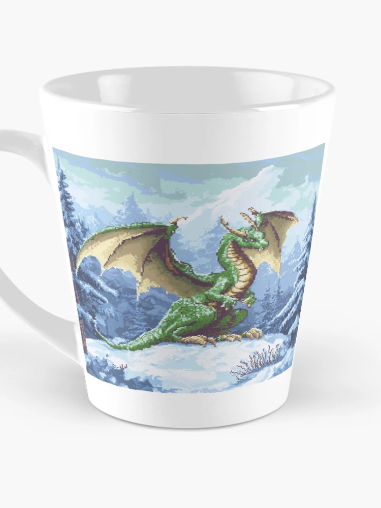 Thumbnail 3 of 4, Coffee Mug, Dragon In 8bit designed and sold by Rtymer.