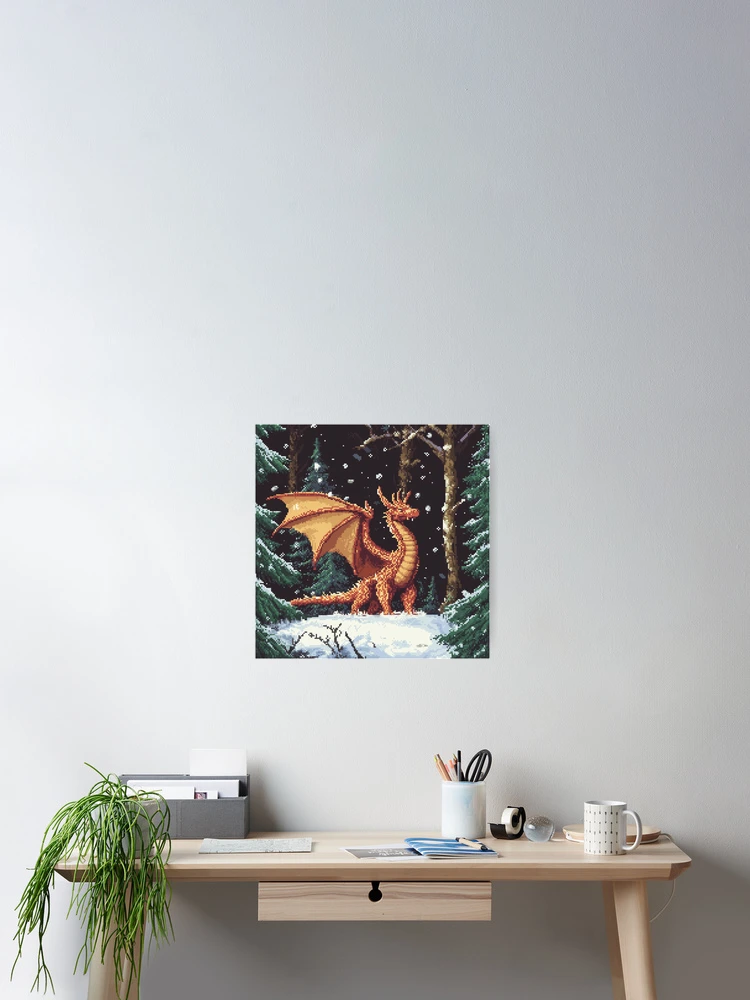 Thumbnail 2 of 3, Poster, Dragon In 8bit designed and sold by Rtymer.