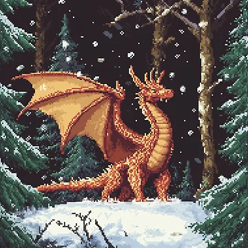 Artwork thumbnail, Dragon In 8bit by Rtymer