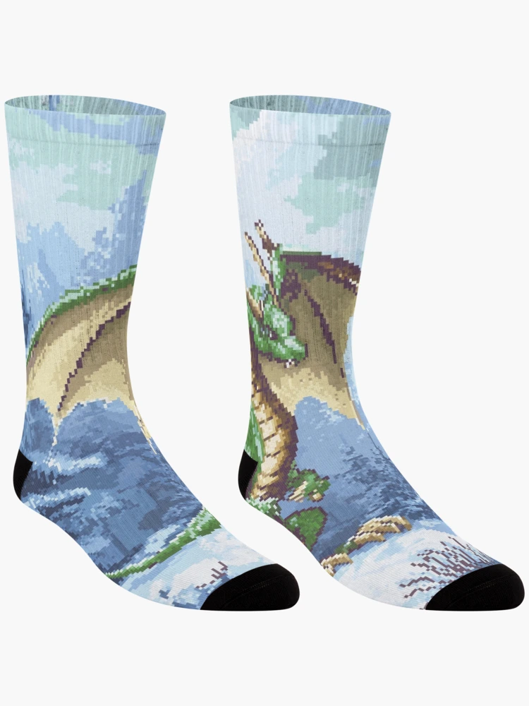 Thumbnail 3 of 5, Socks, Dragon In 8bit designed and sold by Rtymer.
