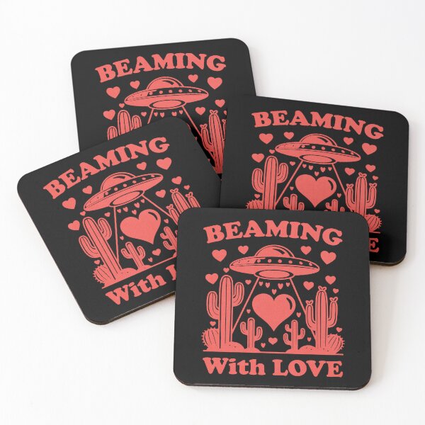 Item preview, Beaming with Love - UFO Valentine’s Day Design designed and sold by Aredbox.
