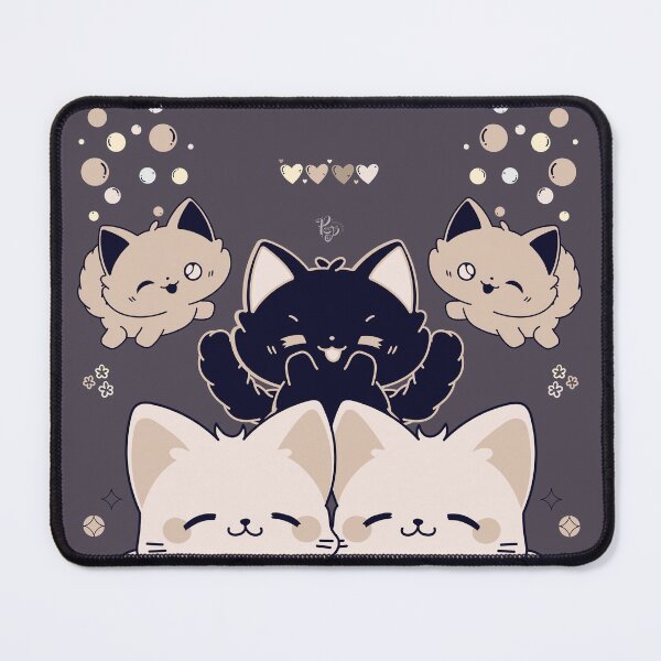 Item preview, Gatos encantadores - gris y crema designed and sold by ProsetoPrint.
