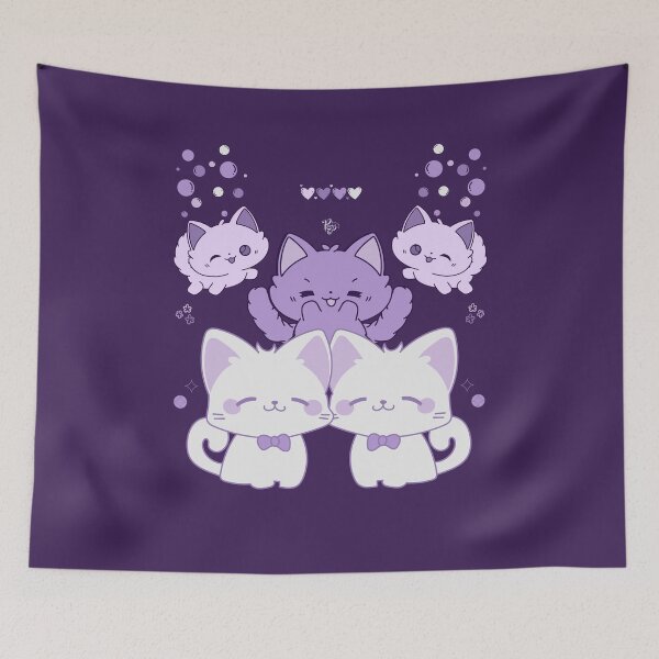Item preview, Charming Cats - purple  designed and sold by ProsetoPrint.