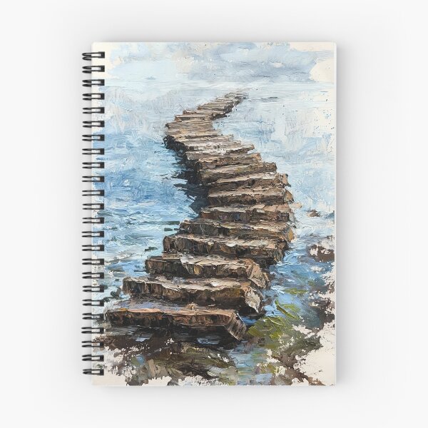 Item preview, Stepping Stone Pathway Leading Into Serene Waters designed and sold by Paintings By Simon .