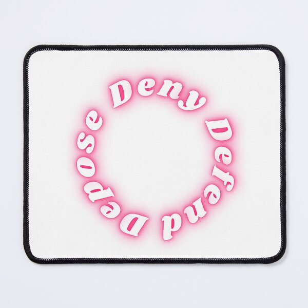 Item preview, Deny Defend Depose in neon hot pink typography designed and sold by KWZCreates.