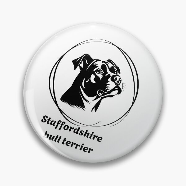 Item preview, Staffordshire Bull Terrier Head Silhouette – Custom Dog Art designed and sold by SimpleUla.