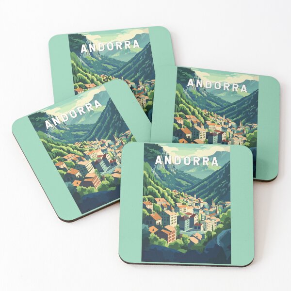 Item preview, Andorra Travel Art Vintage designed and sold by KrisSidDesigns.