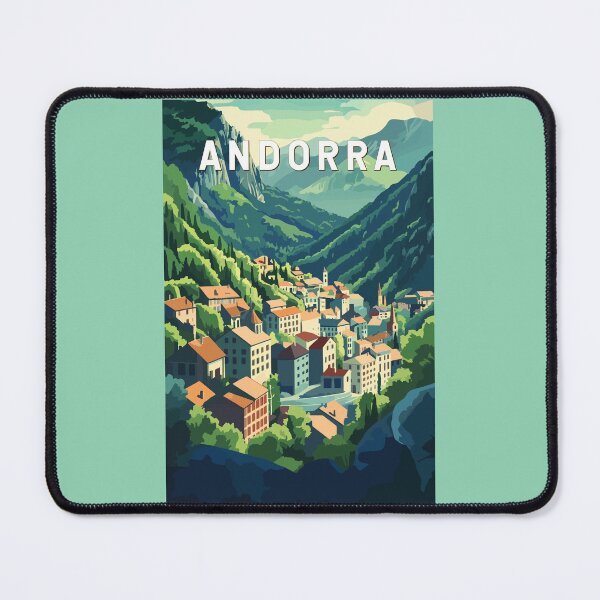 Item preview, Andorra Travel Art Vintage designed and sold by KrisSidDesigns.