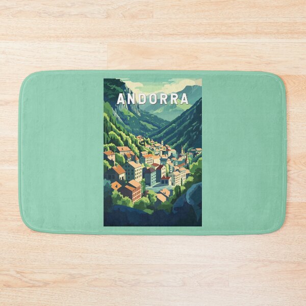 Item preview, Andorra Travel Art Vintage designed and sold by KrisSidDesigns.