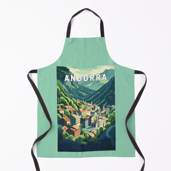 Item preview, Andorra Travel Art Vintage designed and sold by KrisSidDesigns.