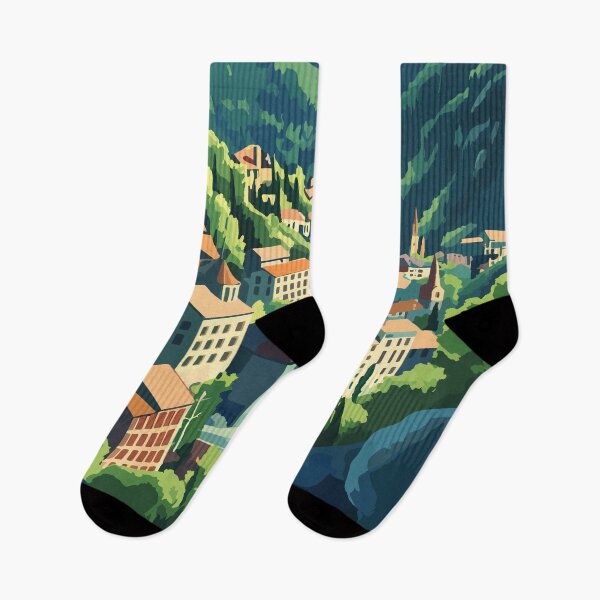 Item preview, Andorra Travel Art Vintage designed and sold by KrisSidDesigns.