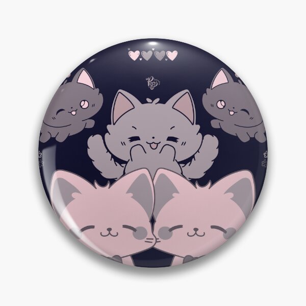 Item preview, Gatos encantadores - gris y rosa designed and sold by ProsetoPrint.