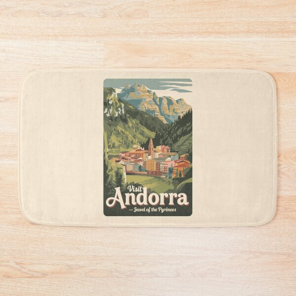 Item preview, Andorra Illustration Travel Art Vintage designed and sold by KrisSidDesigns.