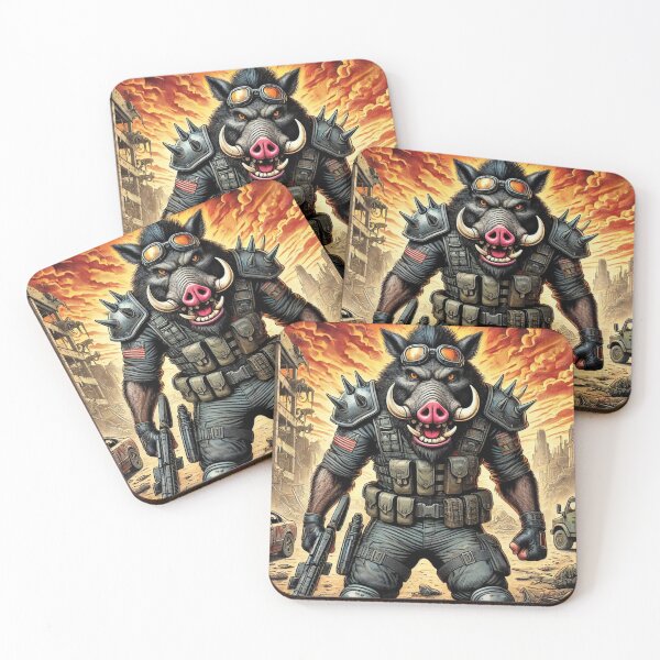 Item preview, Post-apocalyptic Warhog Warrior designed and sold by RobDaHoody.