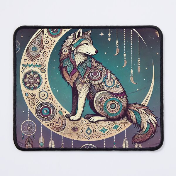 Item preview, Boho Wolf On Moon designed and sold by alw951.