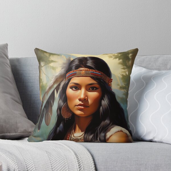 Item preview, Native American Woman Portrait designed and sold by PetsArt.