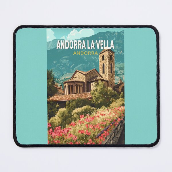 Item preview, Andorra la Vella Travel Art Vintage designed and sold by KrisSidDesigns.