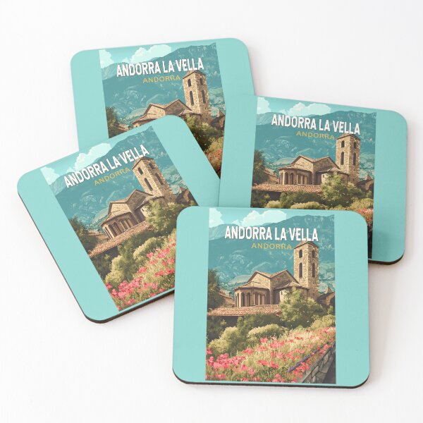 Item preview, Andorra la Vella Travel Art Vintage designed and sold by KrisSidDesigns.