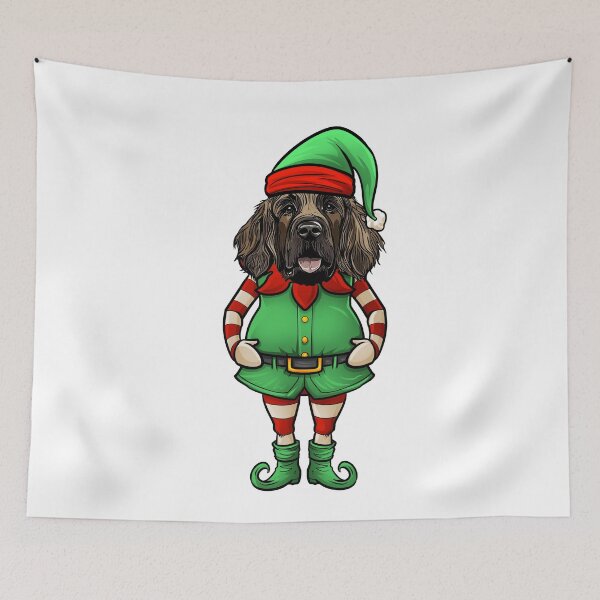 Item preview, Funny Christmas Elf Leonberger Dog designed and sold by whyitsme.
