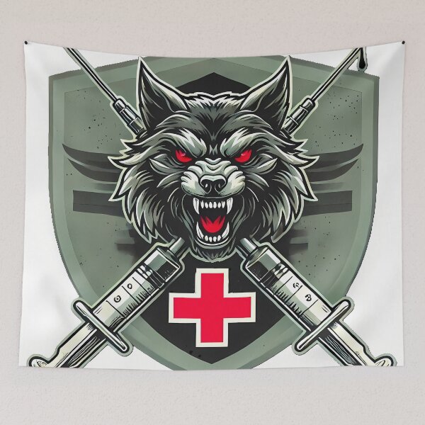Item preview, Wolf Guard - Medical Badge of the Apocalypse designed and sold by RobDaHoody.