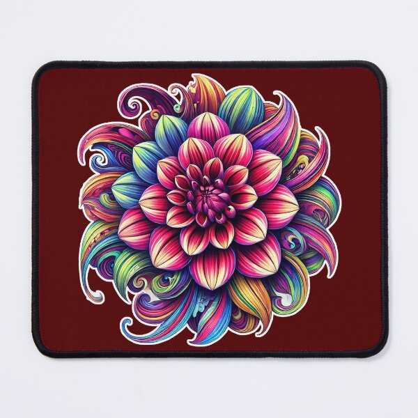 Item preview, Psychedelic Dahlia Flower designed and sold by PsycheBrain.