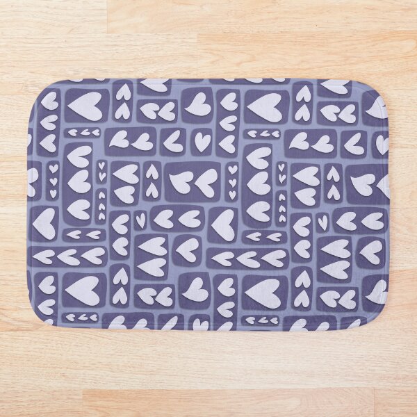 Item preview, Cool blue Hearts on tiles designed and sold by MistyLakeArt.