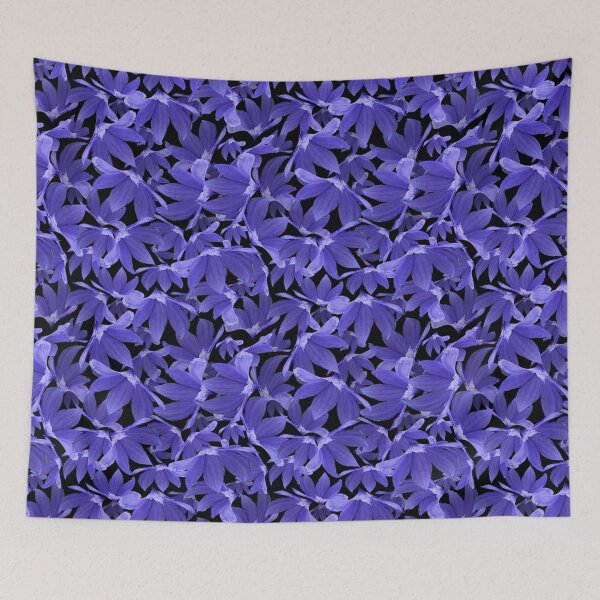 Item preview, Tossed Roadside Wildflower Blues on Black designed and sold by Art in My Loft.