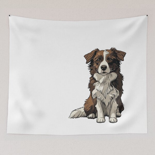 Item preview, Miniature American Shepherd Dog Illustration designed and sold by whyitsme.