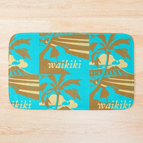 Item preview, Diamond Head, Waikiki, Oahu, Hawaii (Teal/brown/beige) designed and sold by WhackoDesigns.
