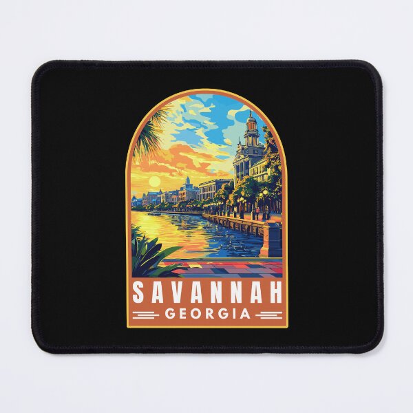 Item preview, Savannah in Georgia USA Vintage Travel Art Landscape designed and sold by MaateoDesign.