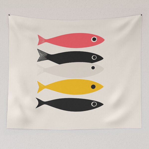 Item preview, Modern Minimalist Fish Composition designed and sold by Liededrom..