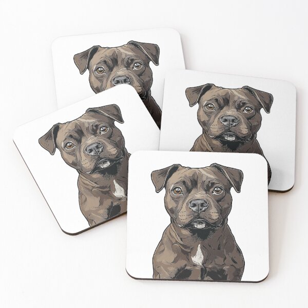 Aperçu de l'œuvre Illustration de chien Staffordshire Bull Terrier créée et vendue par whyitsme.