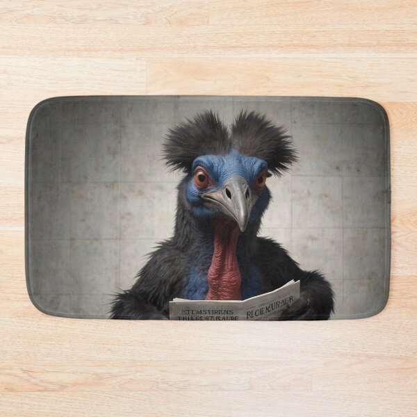 Item preview, Hilarious Cassowary Reading Newspaper Art designed and sold by vk09.