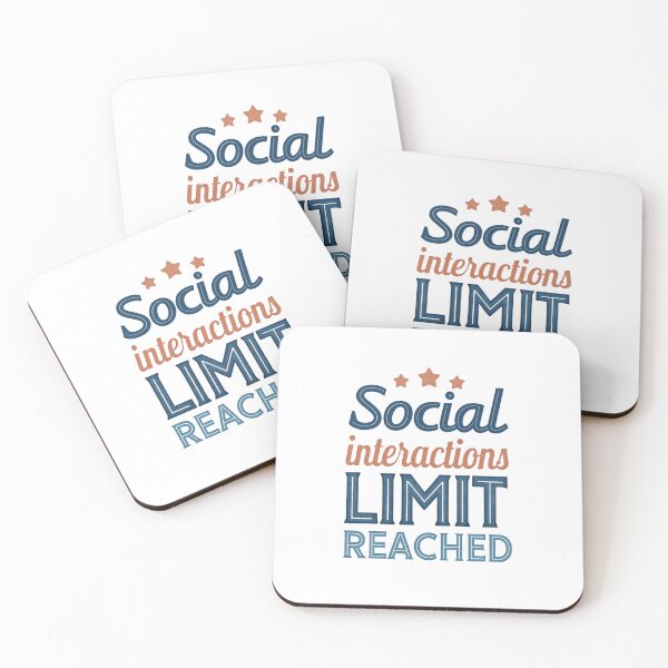 Item preview, Social Interactions Limit Reached - Minimalist and Trendy Design designed and sold by Colorful-Garden.