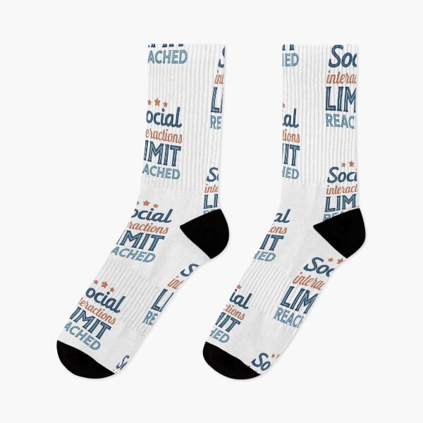 Item preview, Social Interactions Limit Reached - Minimalist and Trendy Design designed and sold by Colorful-Garden.