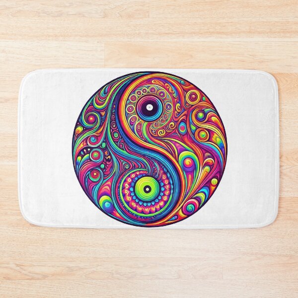 Item preview, Psychedelic Yin Yang Symbol designed and sold by PsycheBrain.