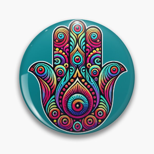 Artikelvorschau, Psychedelische Hamsa-Hand entworfen und verkauft von PsycheBrain.