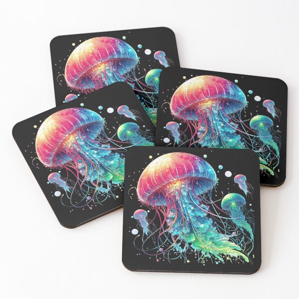 Item preview, Glowing Jellyfishes designed and sold by FreshArtFusion.