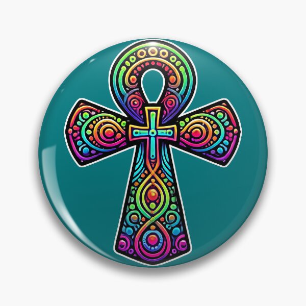 Item preview, Psychedelic Ankh Cross designed and sold by PsycheBrain.