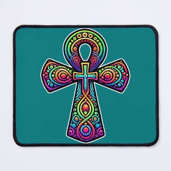 Item preview, Psychedelic Ankh Cross designed and sold by PsycheBrain.
