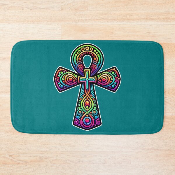 Item preview, Psychedelic Ankh Cross designed and sold by PsycheBrain.
