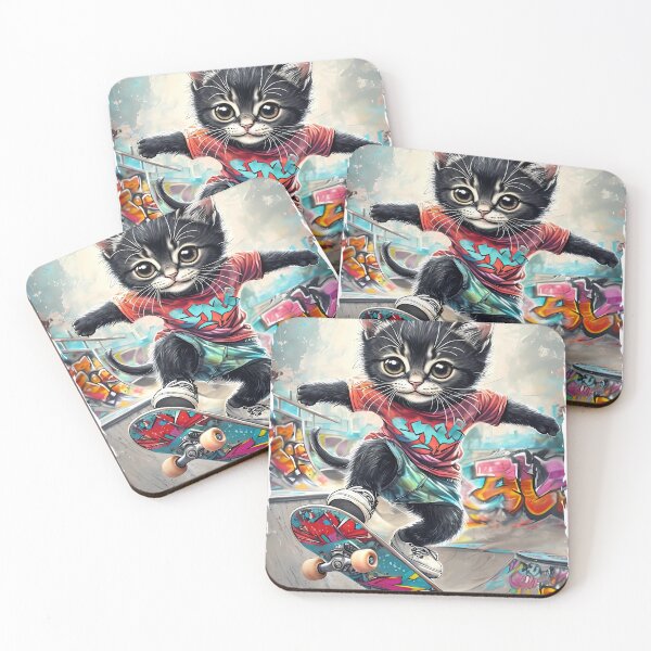 Item preview, Kitten skating on ramp designed and sold by LArtist68.