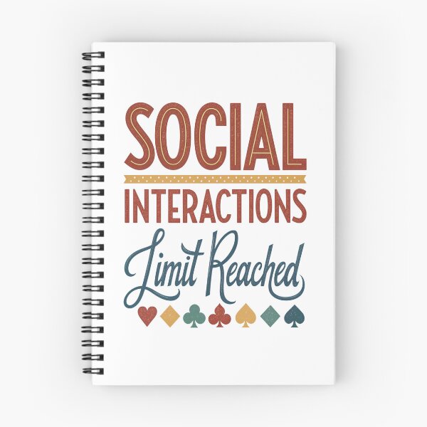Item preview, Social Interactions Limit Reached - Minimalist and Trendy Design designed and sold by Colorful-Garden.