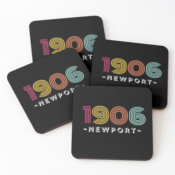 Item preview, Retro 1906 Newport Typography Design with Vibrant Colors designed and sold by Retro Travel Design.